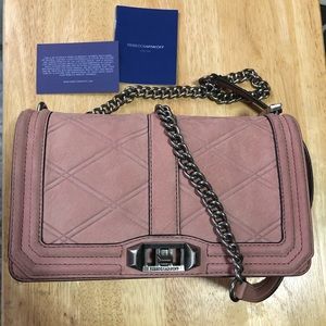 Love Suede Crossbody Handbag